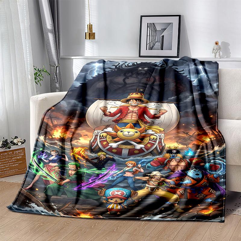 1pc One Piece Adventure Soft Throw Blanket Flannel All Season Light Weight Living Room/Bedroom Warm Blanket. M7270148