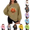 Women's Casual Fashion Long Sleeve Print Round Neck Loose Sweatshirt Top