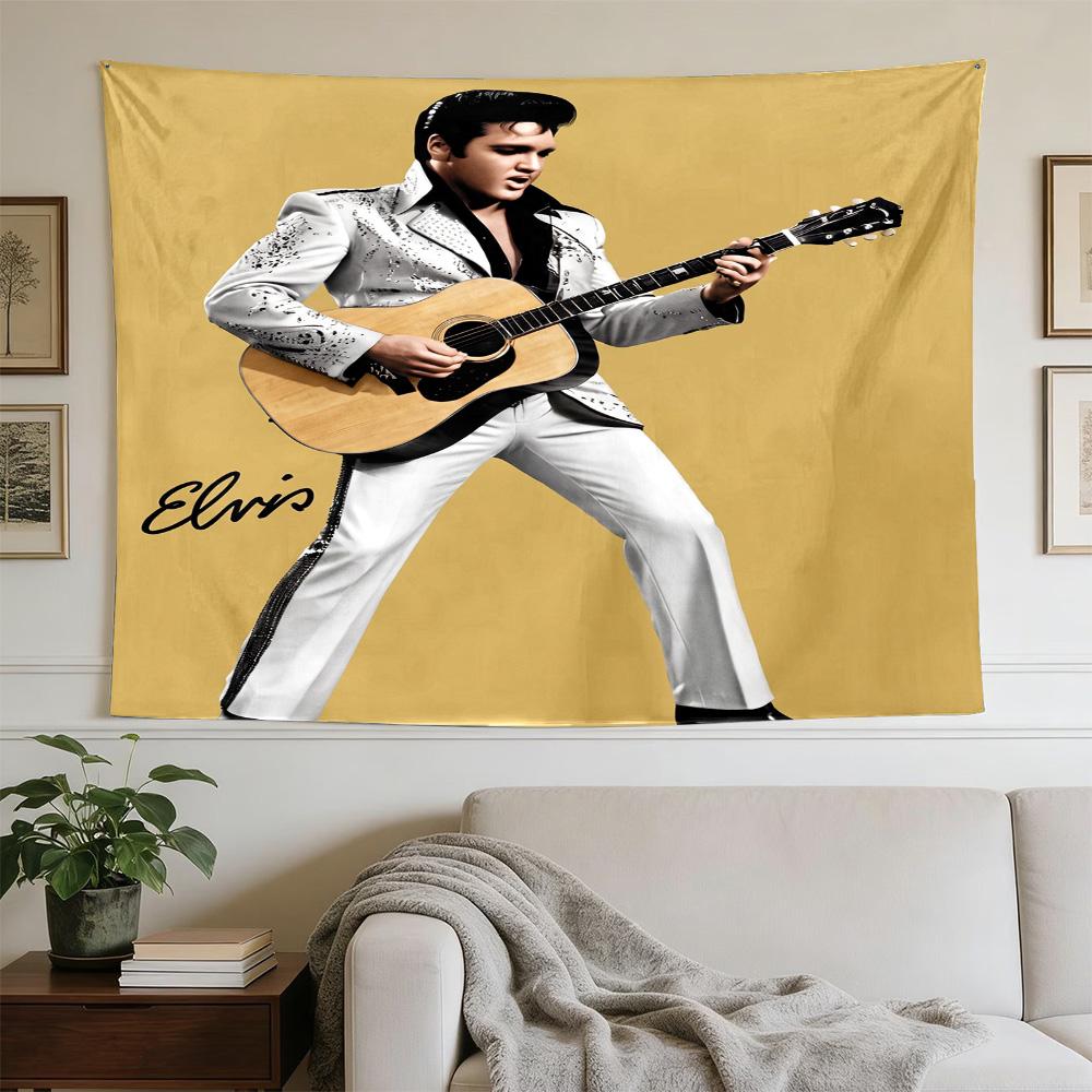 Elvis Presley Performance Large Size Wall Tapestry, Room Aesthetic Decor for Living Room Party Background,Perfect Gift