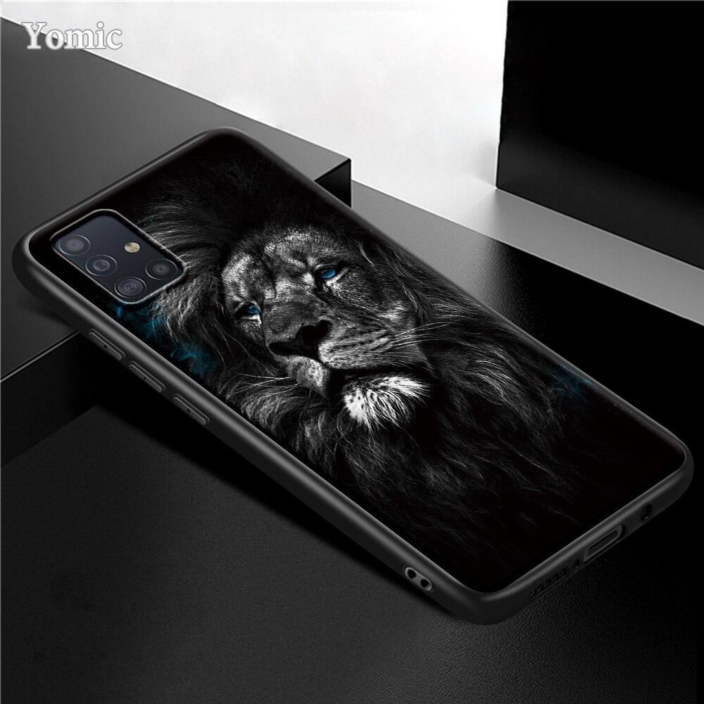 Чехол King Tiger Lion для Samsung Galaxy S21 Ultra A51 A71 A52 A72 5G S20 FE A50 A70 A41 A31 A30 A21s, черный чехол из ТПУ