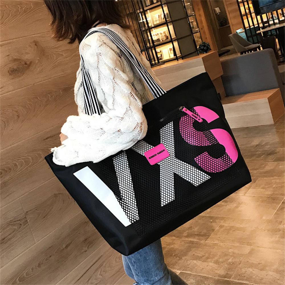 Tote Bag Dry And Wet Separation Women's Bag Korean Style Super Large Capacity Shoulder Bag Beach Travel Shopping Bag Alphabet Women's Bag