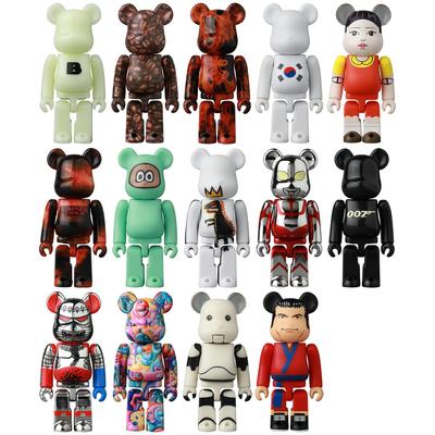 Серия Bearbrick, каждая примерно 70 мм, готовая коробка BE@RBRICK 44, высокая, без масштаба, окрашенная, фигурка, 24 штуки