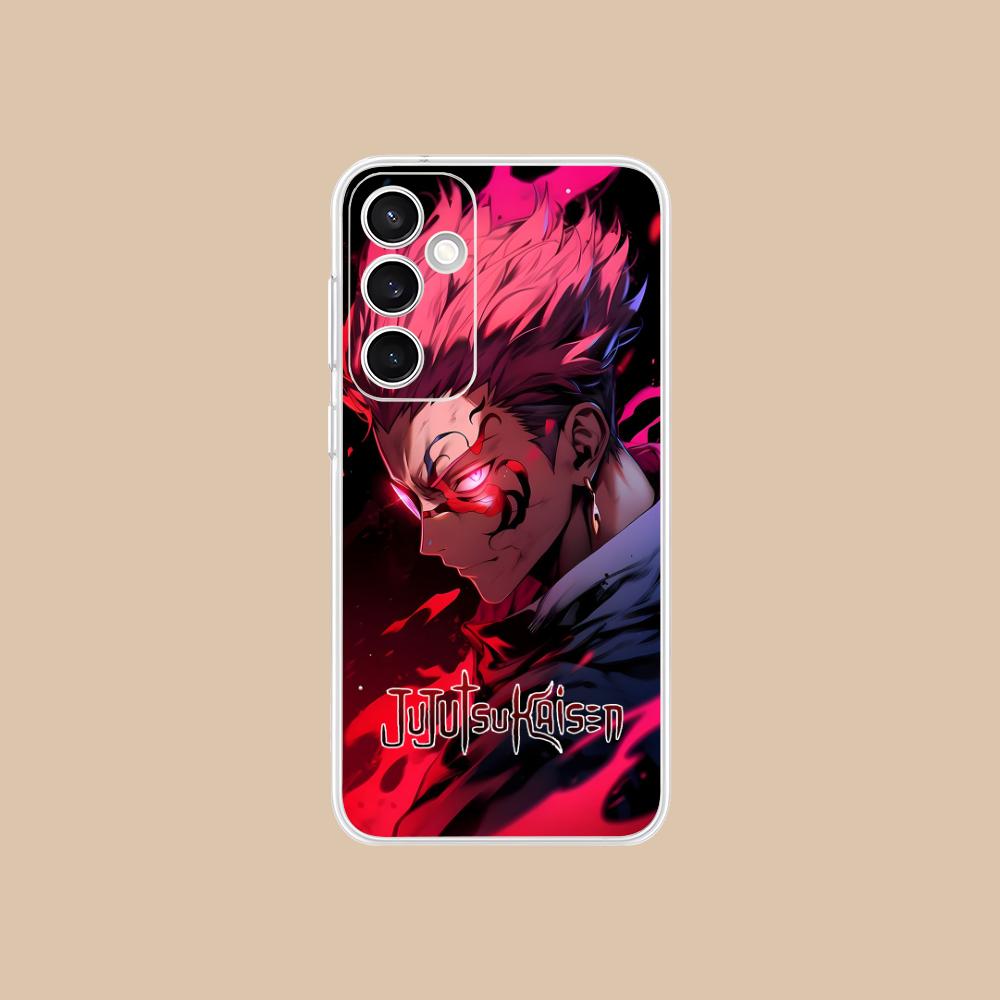 Чехол для мобильного телефона Jujutsu Kaisen Сукуна для Samsung Galaxy S25 S24 S23 S22 S21Plus FE Ультрапрозрачный Цветной Чехол Красивый Роскошный