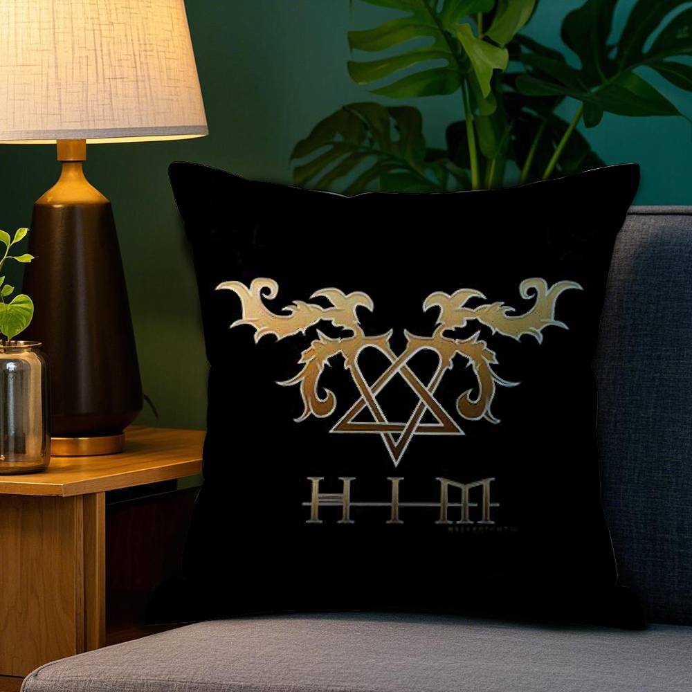 H-Ему Витиеватый Сердечный Аграмма Чехол для подушки Дом Двусторонняя печать Короткий плюш Стойкий цвет Микрофибра Наволочка