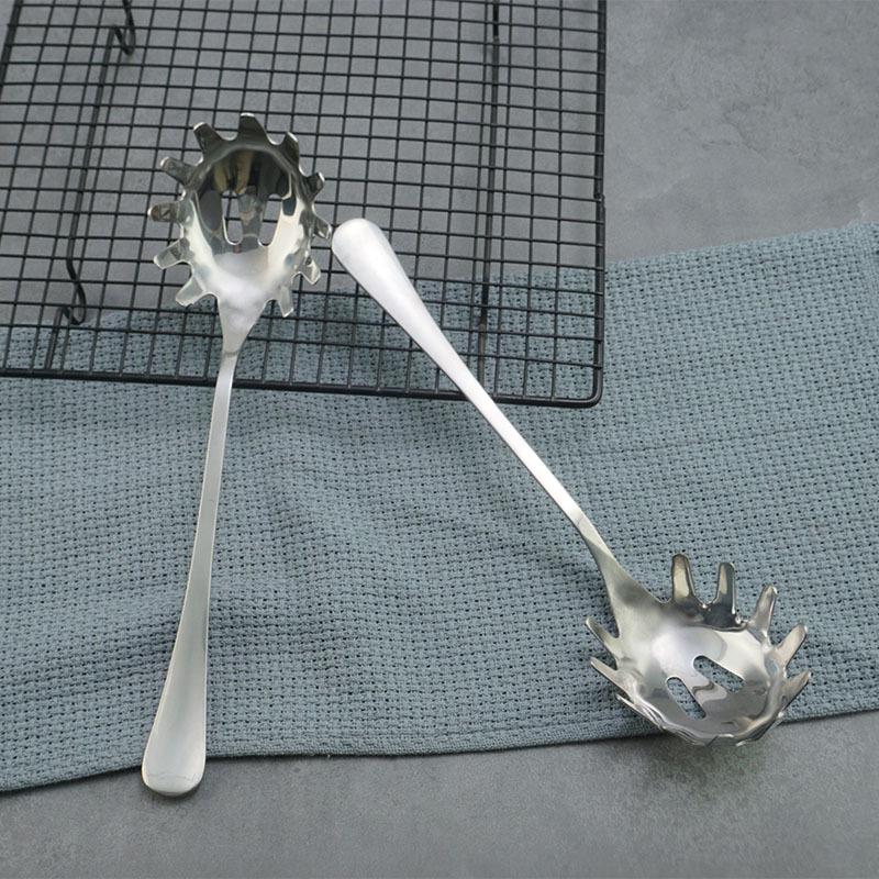 Ложка для льда из нержавеющей стали и половник для пасты с щипцами-дуршлагом для кухни и бара