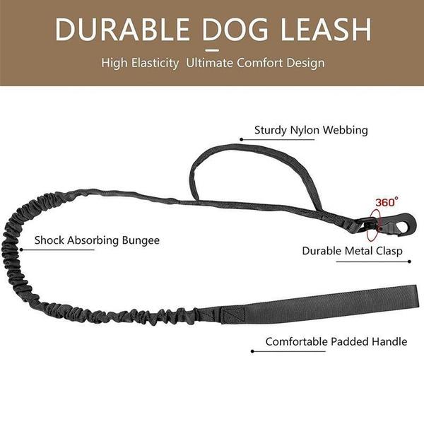 Adjustable Tactical Dog Collar Dog Leash Military Nylon Buckle with Control Handle for Dog Training