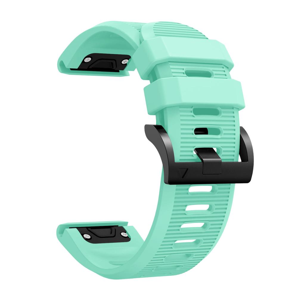 26mm Strap Quick Release Silicone Easyfit Replacement Silica Soft Band Wrist Strap For Garmin Fenix 3 HR 6X 5X Plus Smartwatch