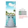 28 Styles For Choice Beach Scenery Refrigerator Sticker Peel and Stick Waterproof Double Door Freezer Cupboard Decor Art Mural