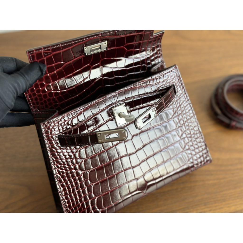 Kazilan 22см Kelli поколение сумка-кроссбоди женская модная универсальная с узором под крокодила из натуральной кожи первого слоя