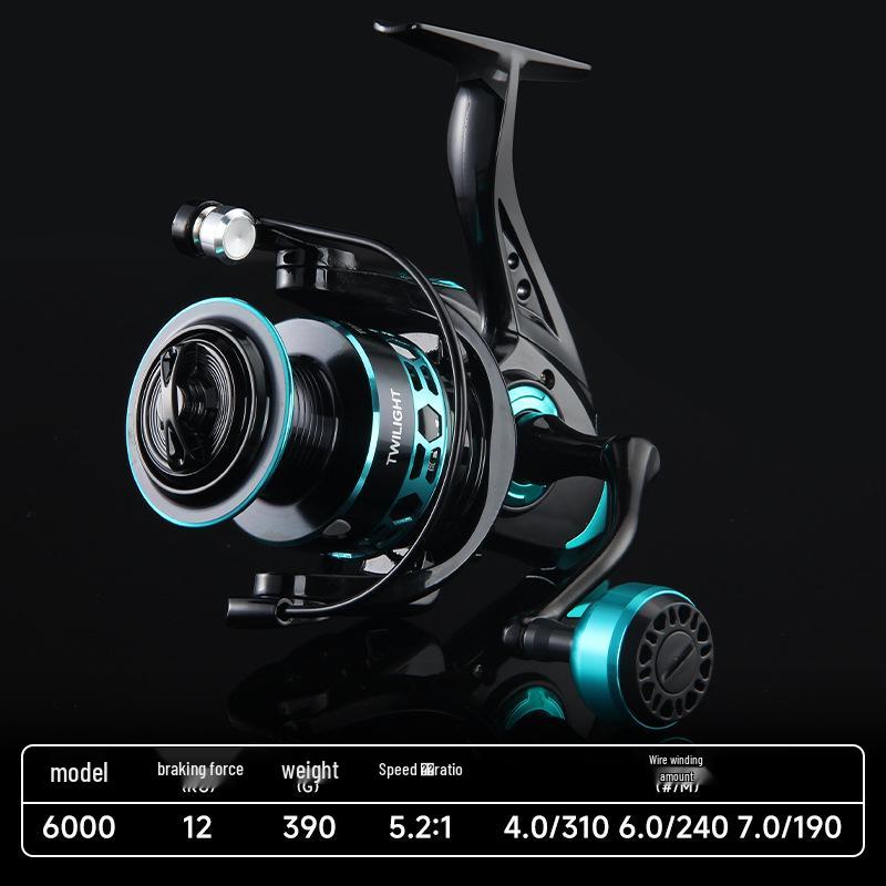 Катушка спиннинговая Haotun Zero-Gap с двойной рукояткой: 5,2:1 Дальний заброс, Ловля кальмара и микрообъектов.