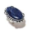 Кольцо ручной работы из стерлингового серебра 925 пробы с содалитом, размер 9 O6Y02