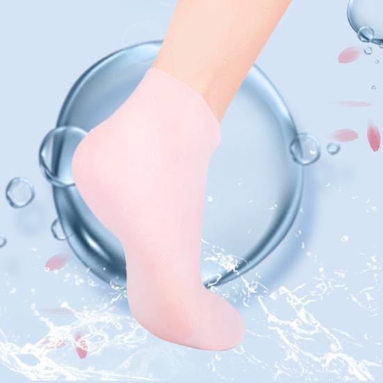 2 пары силиконовых носков для педикюра, увлажняют гладкие и сухие ноги, противоскользящие эластичные силиконовые носки для лучшего баланса