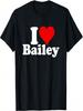 Футболка с надписью I Heart Love Bailey