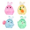 3Pcs Luminous Rabbit Ornament Mini Color Cartoon Bunny Doll Micro Landscape Decoration Dollhouse Miniature Toy