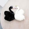 Exquisite Doll Throw Pillow Shape Faux Anti-pilling Decorative Swan Pearl Necklace Doll Toy Gift Supply