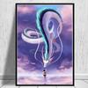 Japan Anime Movie Spirited Away Poster Canvas Painting White Dragon Ogino Chihiro Wall Art Living Room Home Decoration Cuadros