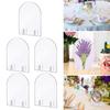 5Pcs/Set Transparent Acrylic Seat Card Holder DIY Acrylic Arch Table Menu Sign Photo Display Stand for Western Restaurant Reusable Table Card Holder