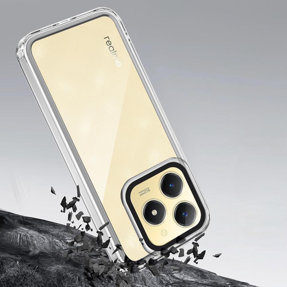 Case for Realme C61, Fusion Hybrid, transparent