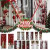 A Set Of 2 Christmas Tree Printed Curtain Sets, Suitable For Living Room, Kitchen, Bedroom, Bathroom, Dining Room And Home Decoration