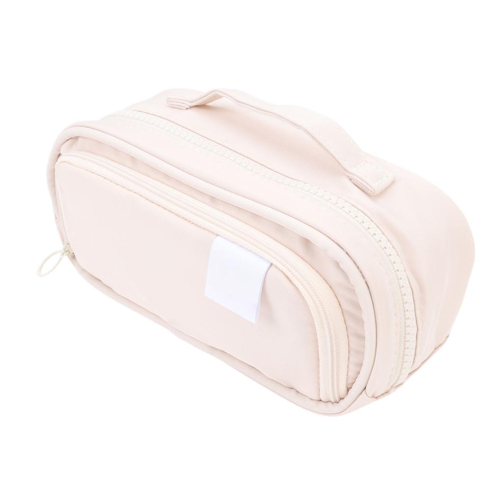 Pencil Bag Large Capacity Pouch with Pull Out Organizer Aesthetic School Office Supplies Beige
