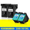 4 Pcs 350XL 351XL Remanufactured Ink Cartridges for HP Cartridge 350 351 XL DeskJet D4260 D4360 D4280 2 Black and 1 Color