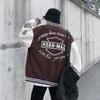 Подростковая повседневная куртка мужская весенне-зимняя сращивающаяся осенняя бейсбольная майка мужская осенняя одежда алфавитный принт клип