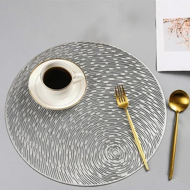Товары для дома, модные товары, настольные коврики, подставки для подставок, круглые коврики для столовых приборов из ПВХ, термостойкие, износостойкие, нескользящие коврики для столов