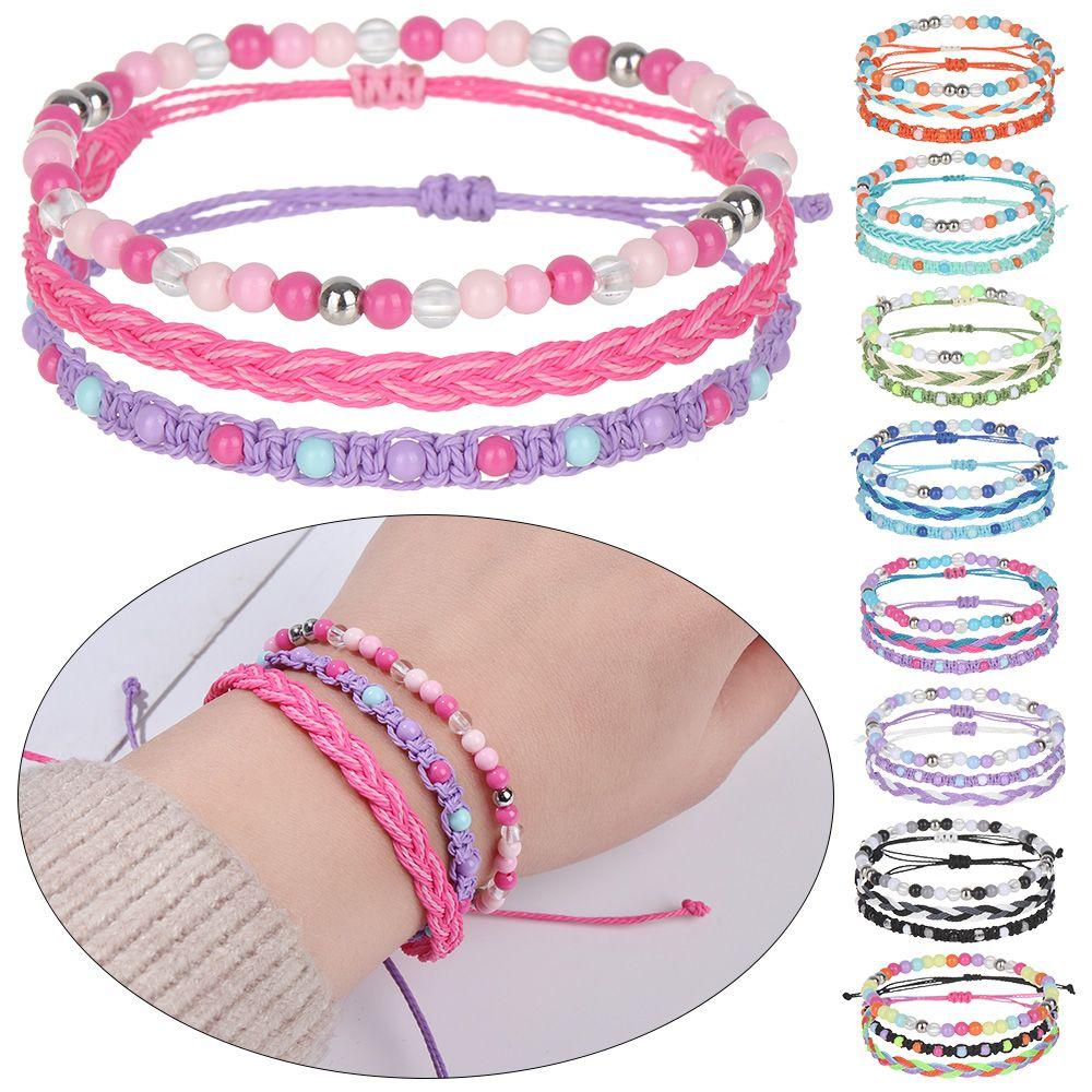 Handmade Charm Design Muti-layer Bracelets Hand Woven Bracelets Fashion Jewelry Beads Bracelet