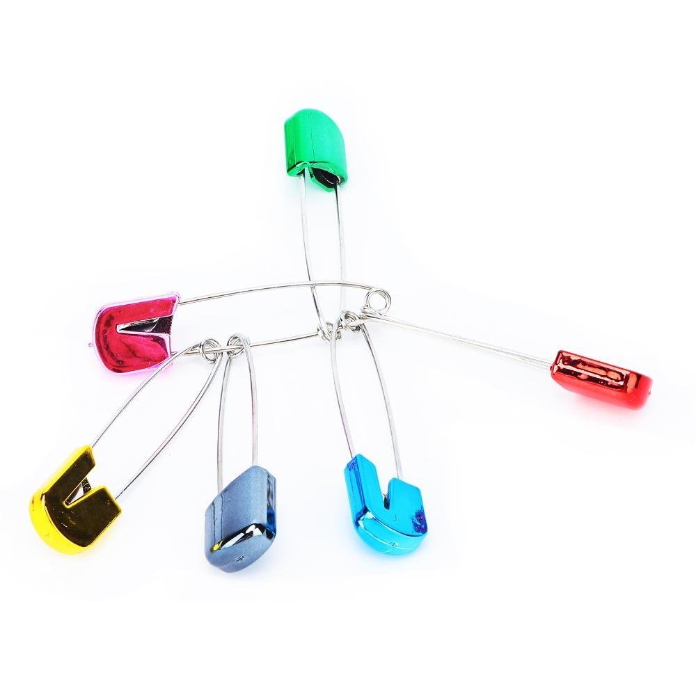 100pcs Assorted Color Diaper Pins Stainless Steel Cloth Diaper Pins Safety Pins For Craft Clothes