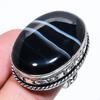 Banded Agate Handmade 925 Sterling Silver Gift Jewelry Ring Size 7 C8Z04