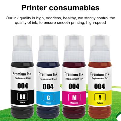 Бутылка с чернилами для принтера 70 мл для L1118 L1119 L3118 L3119 L3156 L3158 Профессиональная черная, красная, желтая, голубая печатная машина, замена чернил для замены