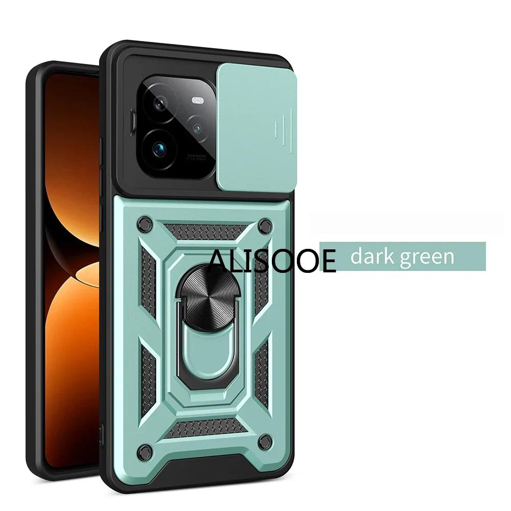 Для Realme GT 7 Pro / GT 7 Чехол Слайд Камера Броня Capa Подставка-кольцо Защита Задняя крышка для Realme GT7 Pro Противоударный Funda