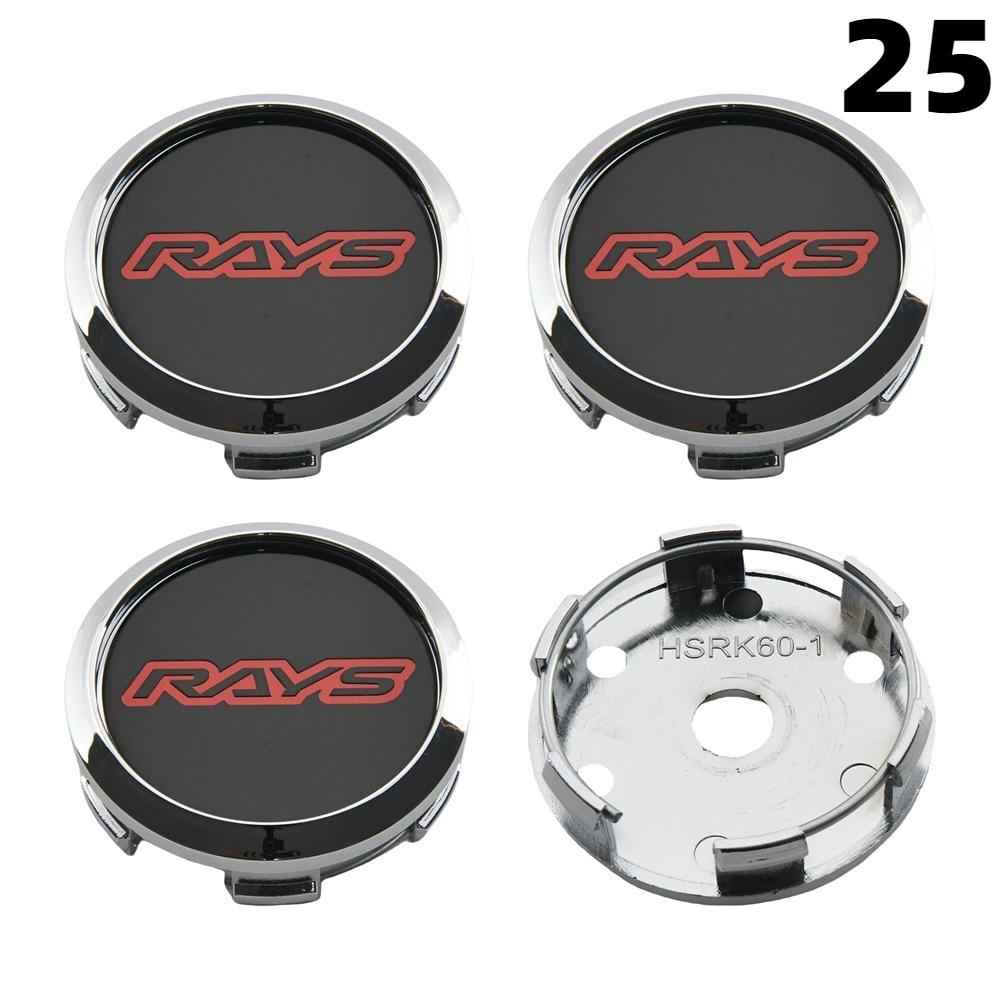 1Set/4PCS OD 60MM / ID 56MM Rim Caps RAYS VOLK VR Logo Wheel Center Cap Wheel Cover Hub caps Sport Car Tire Accessories