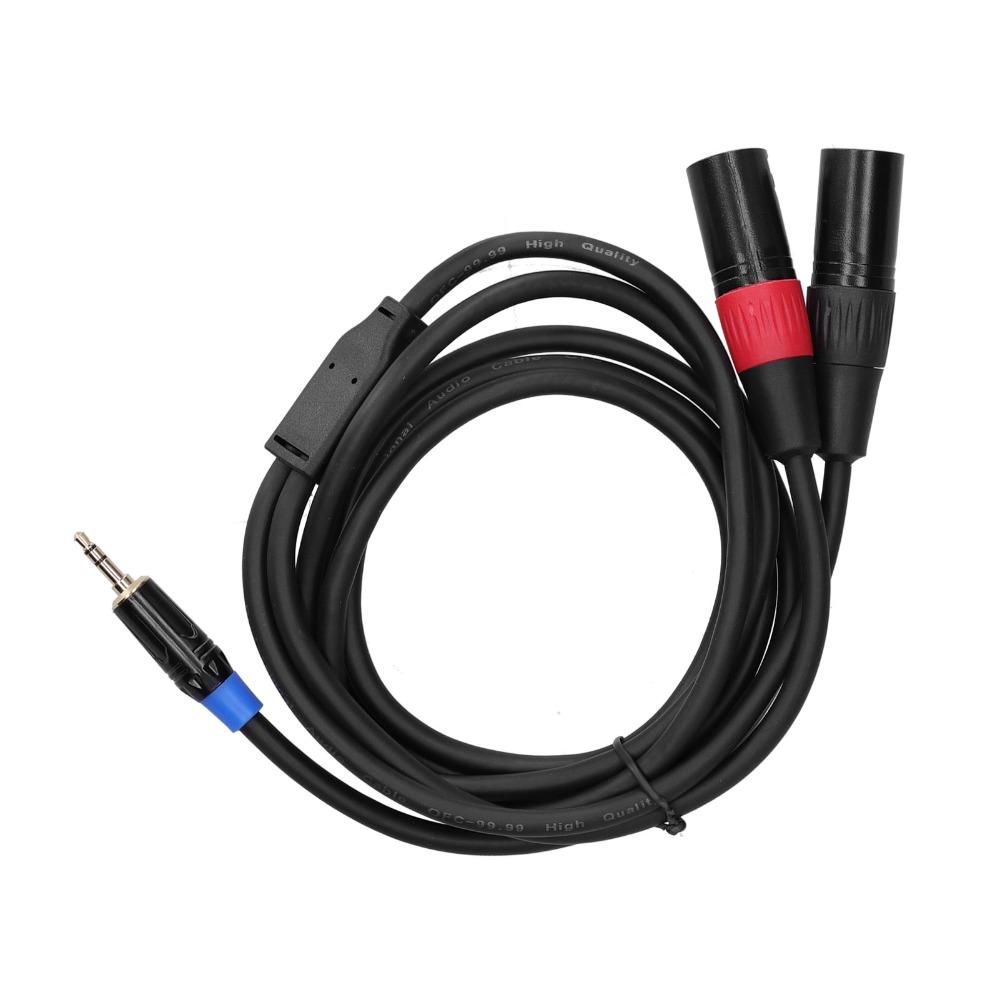 3.5mm Stereo Male 3.5mm Male To Dual 2 XLR Male Plug Male To Dual XLR Connector  Audio Equipment