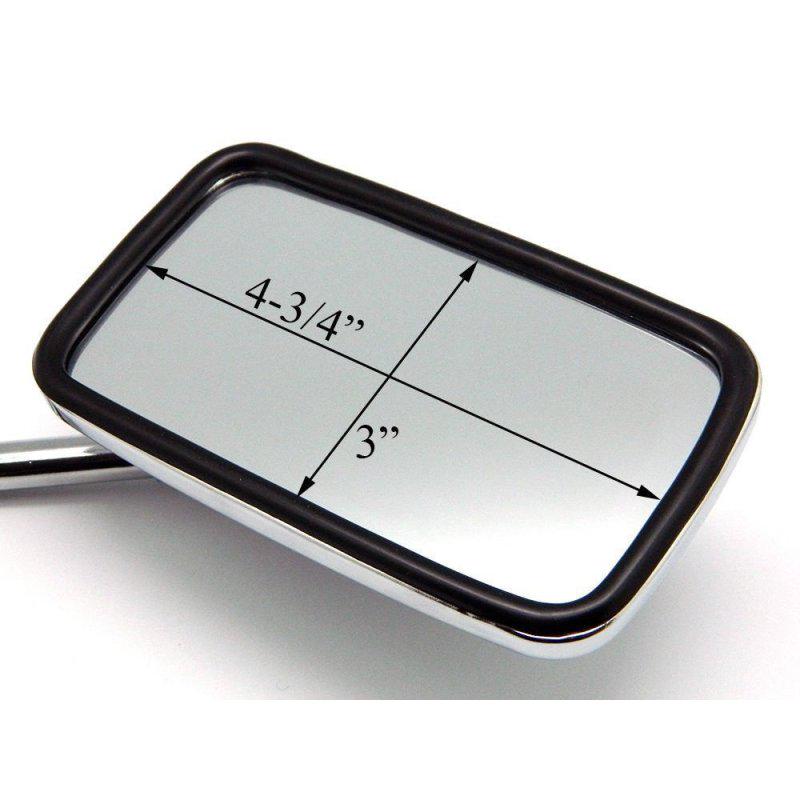 Мотоциклетные хромированные боковые зеркала заднего вида Модное крутое зеркало заднего вида квадратной формы