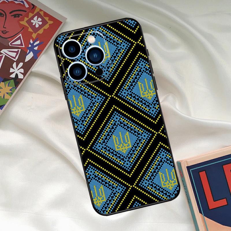 Ukrainian Embroidery Pattern Phone Case For iPhone 16 15 14 13 12 11 17 Pro Max 15 16 Plus 12 Mini 16e 17 Air Funda Cover