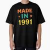 Made In 1991 Vintage Multi Style Graphic T Shirt Unisex Unisex Unisex 34th Birthday Short Sleeve Casual Streetwear Birthday Tee