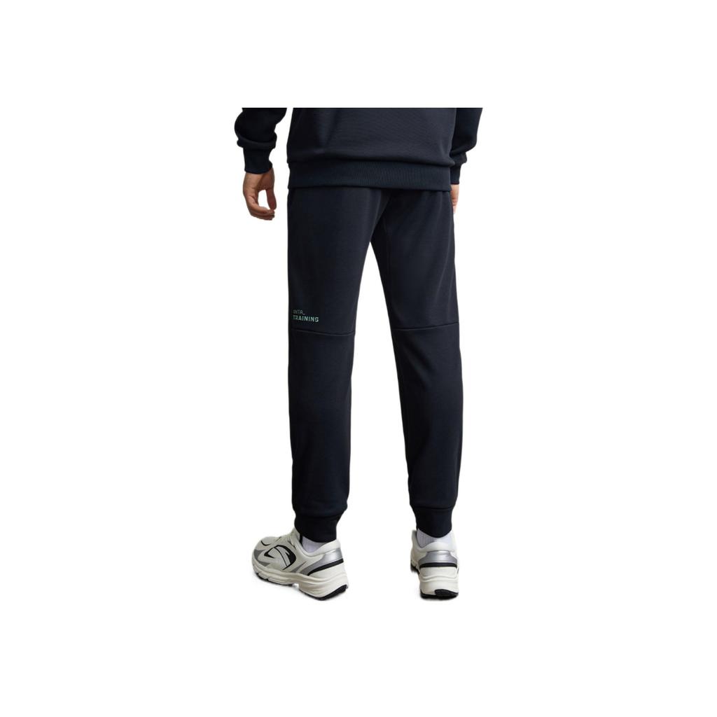 Anta Спортивные брюки с эластичным поясом и однотонным принтом, мужские брюки, черные 152247304-3