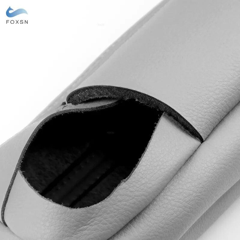 For Land Rover Discovery 3 4 04-16 For Range Rover Sport 05-13 2pcs Car Side Seat Armrest Handle Leather Cover Decor Gray