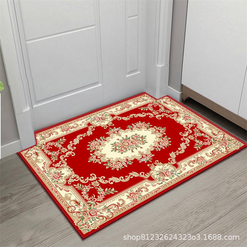 European Style Modern Non-Slip Water-Absorbing Door Mat, Machine Washable Entrance Carpet