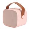 Мини Караоке Машина Мини Караоке Портативная Bluetooth Колонка с 2 Беспроводными Микрофонами для Детей Взрослых Розовая