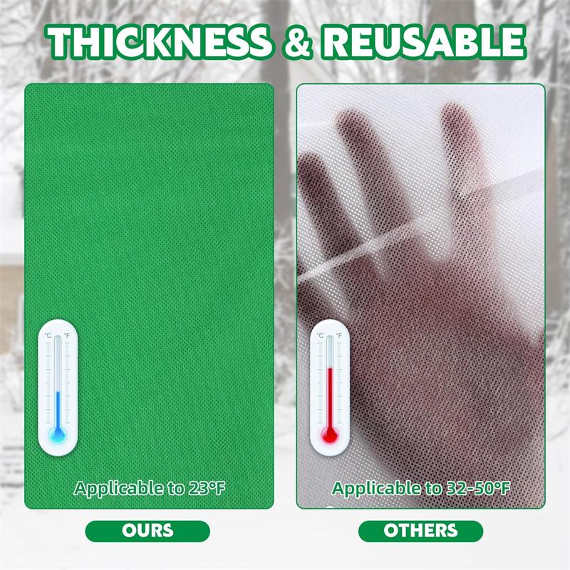 Набор из 4 зимних чехлов для растений для защиты от заморозков GreenFrostBlankets со шнурком-затяжкой на молнии для уличных горшечных кустарников и деревьев в холодную погоду