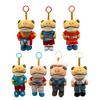 Plush Keychain Toy Soft Stuffed Animal with Clip Cute Collectible Doll for Bags Phone Eye-catching Key Accessory
