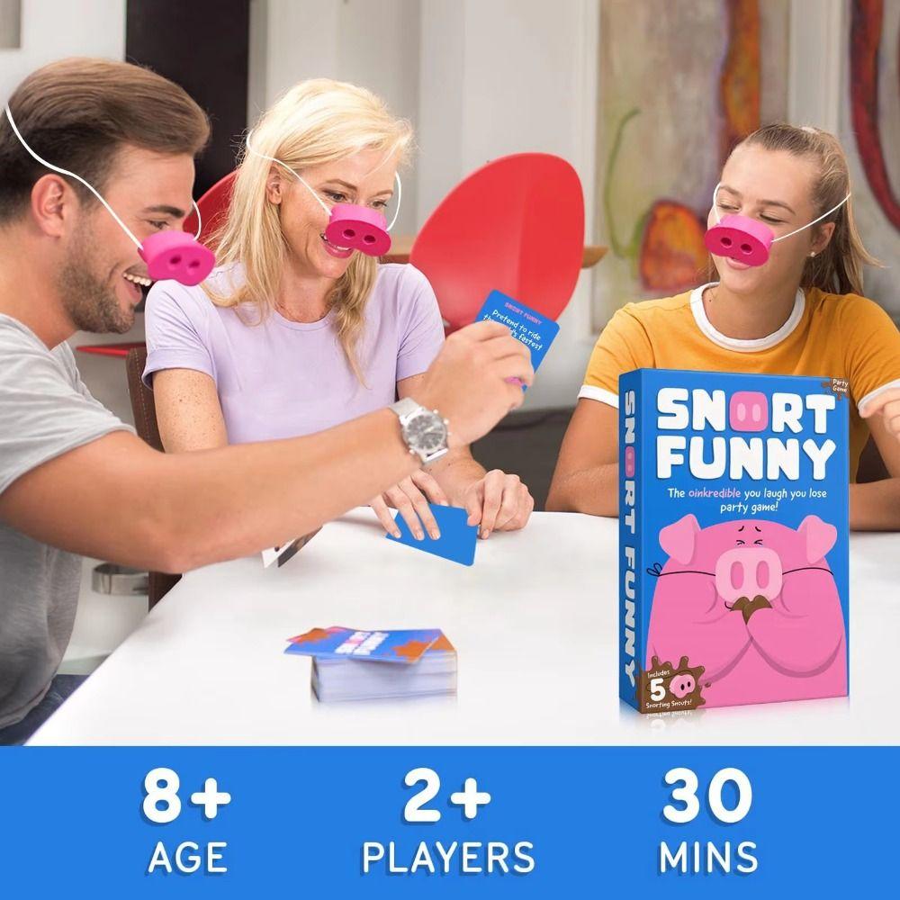 Карточки-испытания «Смех проиграл» Веселая игра для вечеринки SNORT FUNNY Игра для вечеринки Активность для кемпинга