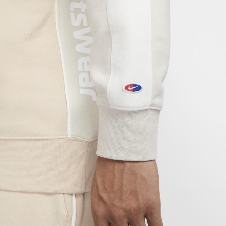 Nike Свитшот с круглым вырезом и длинным рукавом с логотипом, мужской свитшот бежевого цвета HQ4949-126
