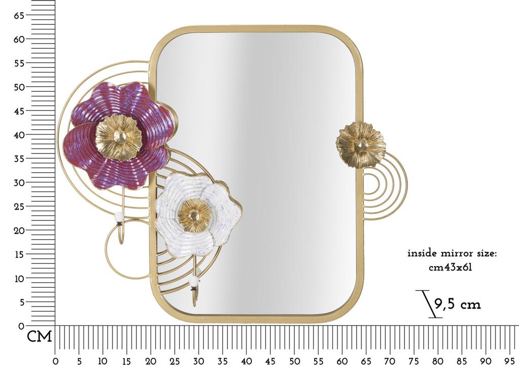 Wall Mirror Lovis Cm 75X9,5X64,1