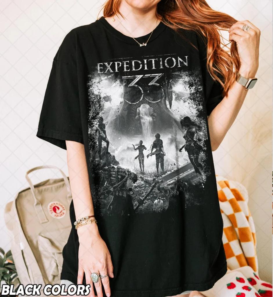 Vintage Clair Obscur Expedition 33 Shirt Dark Aesthetic Fan Tee Graphic TShirt Gift for Women and Unisex Unisex Women TShirt
