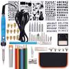 Wood Burning Tool Kit 55PCS Professional Pyrography Pen Soldering Iron Set Adjustable Temperature