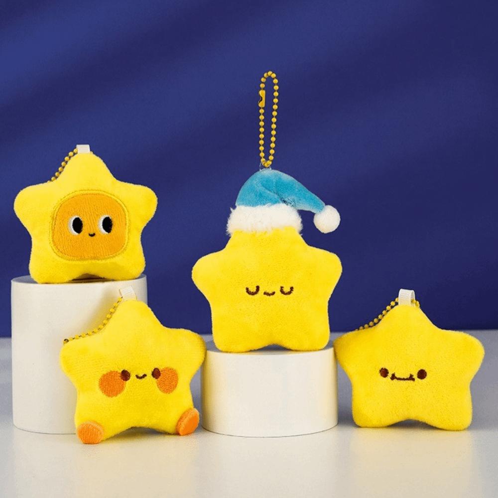 Stuffed Doll Star Plush Key Chain Cute Doll Couple Keychain Stars Keychains Christmas Gift