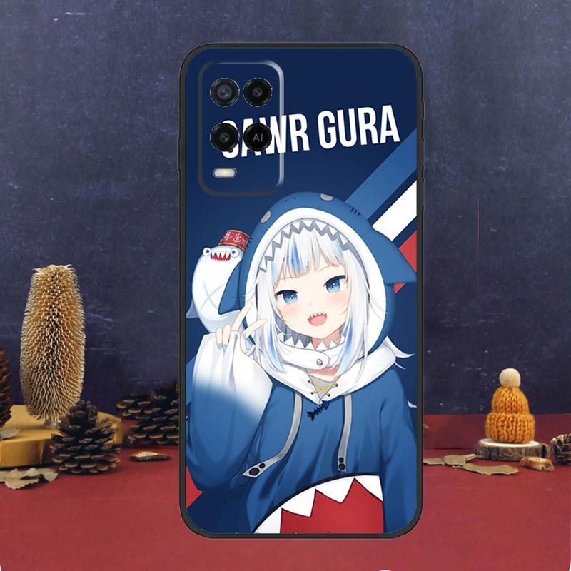 Gawr Gura Hololive Девушка для OPPO A58 A78 A98 A15 A16 A17 A76 A96 A77 A52 A72 A5 A9 A79 A94 A74 A57S A53S A54S Чехол
